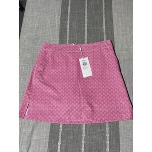 Lady Hagen Essentials Women's Rose Violet Geometric Print Golf Skirt Size 4